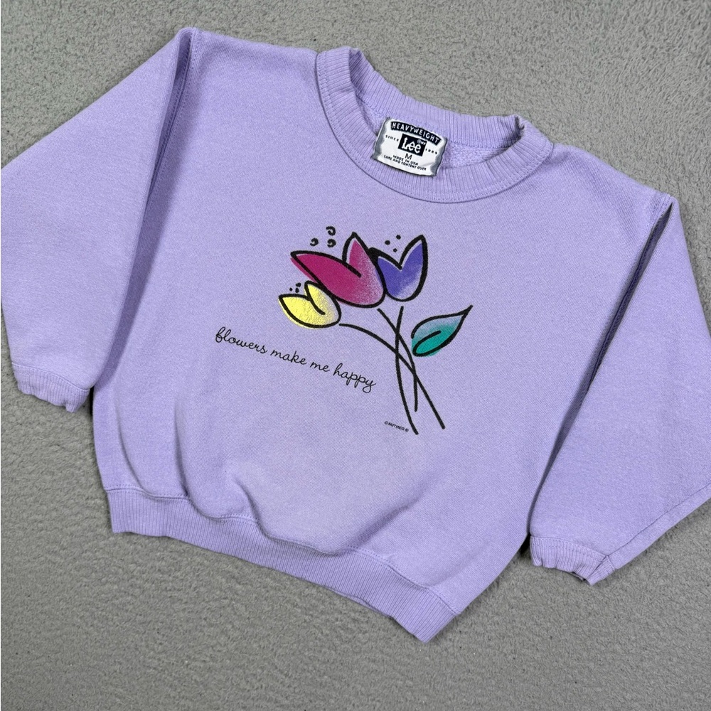 Kids vintage 90s flowers sweatshirt